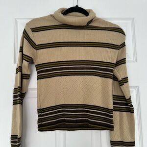 Mac & Jac Petite Cream Knit sweater size S